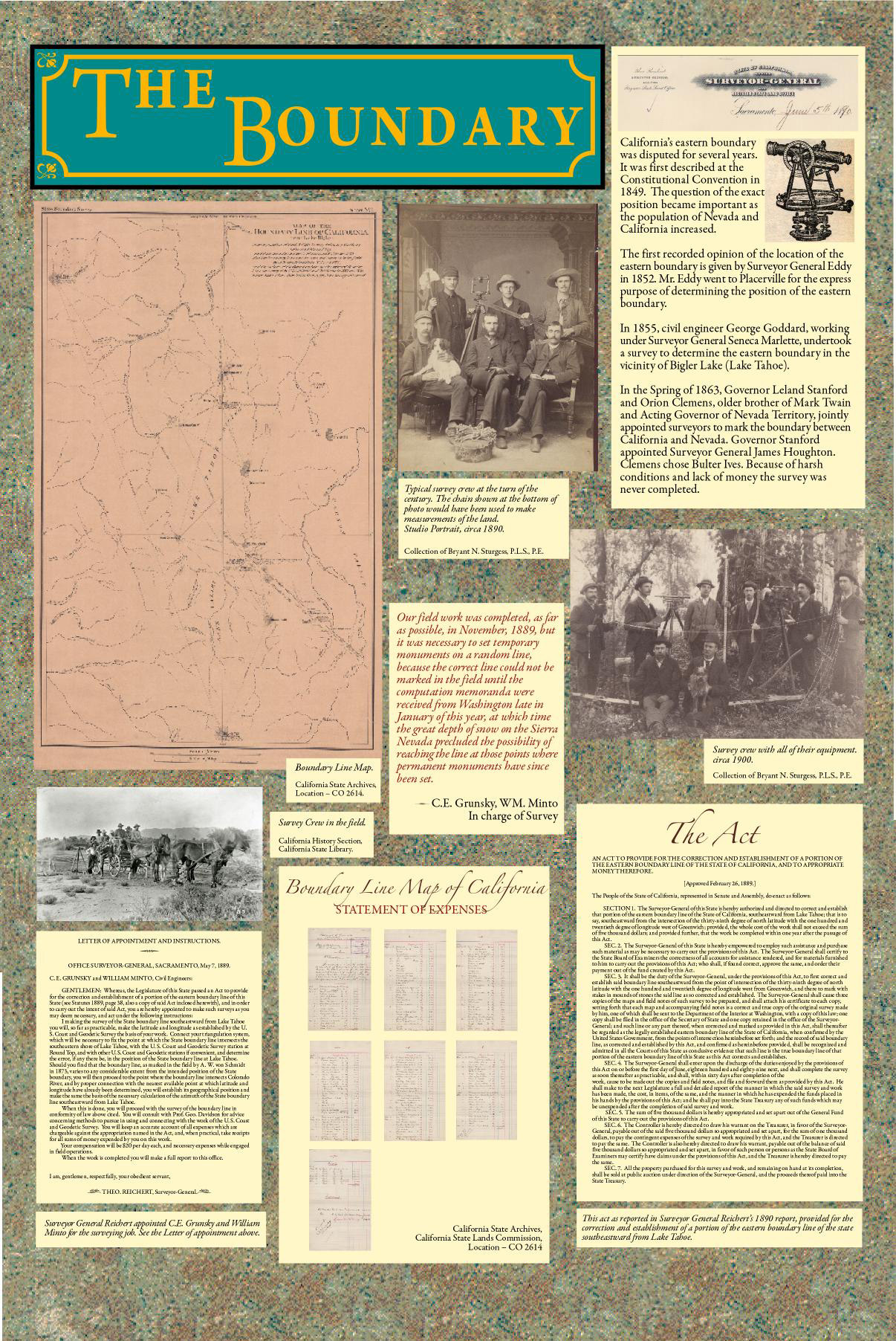"The Boundary" panel from the informational exhibit presented at the capitol building