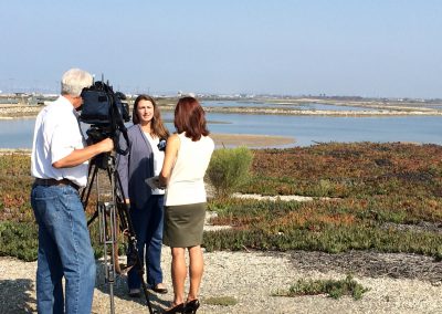 Jennifer Lucchesi, speaking at the 10th anniversary celebration for the Bolsa Chica Lowlands Restoration Project