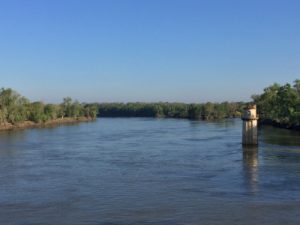 Sacramento river on a clear and sunny day