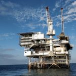 oil Platform Eva in the pacific ocean