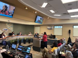 Public audience and presenter with Commissioners and staff of the California State Lands Commission at the October 17, 2024 meeting, held in Imperial City.