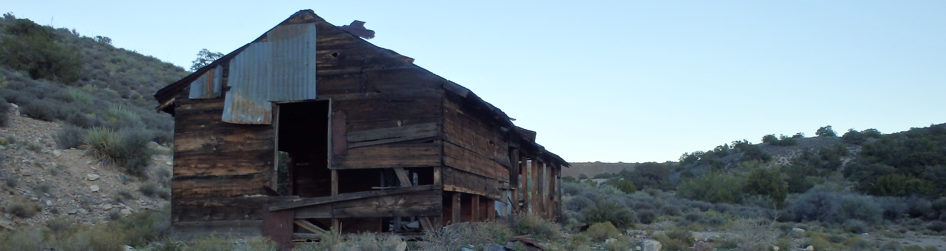 Abandoned structure in the desert.
