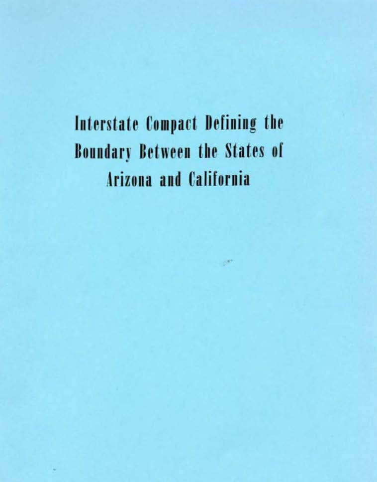 Interstate Compact Defining the Boundary between the States of Arizona ...