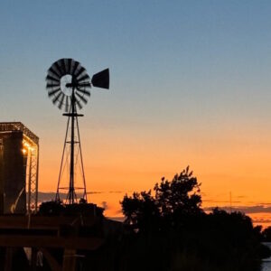 Windmill at sunset. Photo courtesy of Dan Dumas